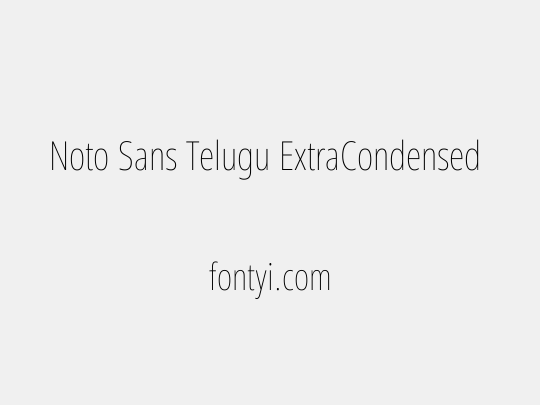 Noto Sans Telugu ExtraCondensed Thin