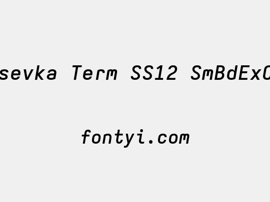 Iosevka Term SS12 SmBdExObl