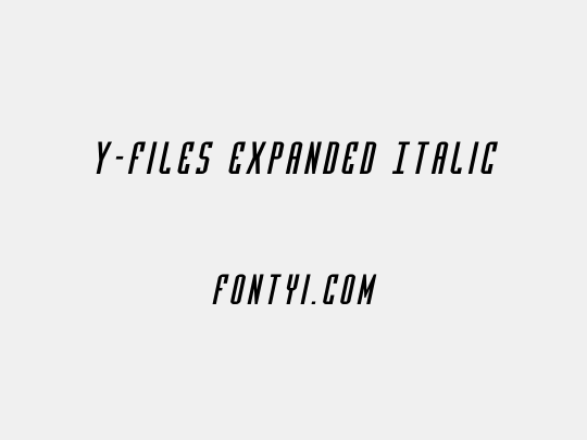 Y-Files Expanded Italic