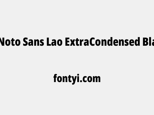 Noto Sans Lao ExtraCondensed Black