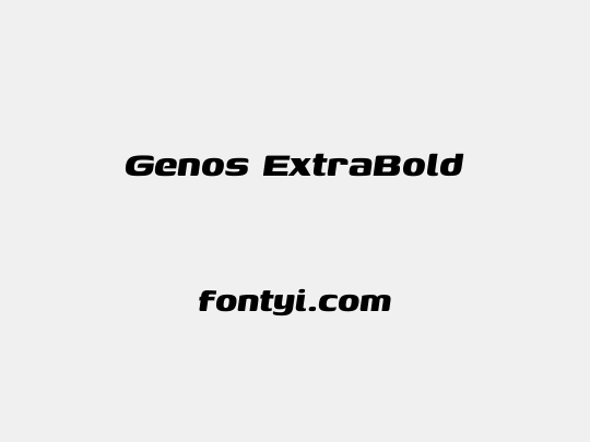 Genos ExtraBold