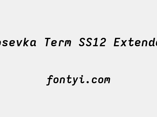 Iosevka Term SS12 Extended