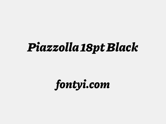 Piazzolla 18pt Black