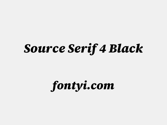Source Serif 4 Black