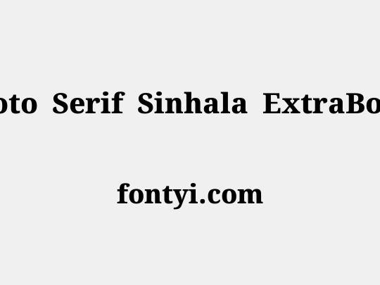 Noto Serif Sinhala ExtraBold