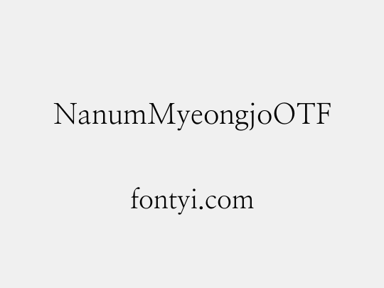 NanumMyeongjoOTF