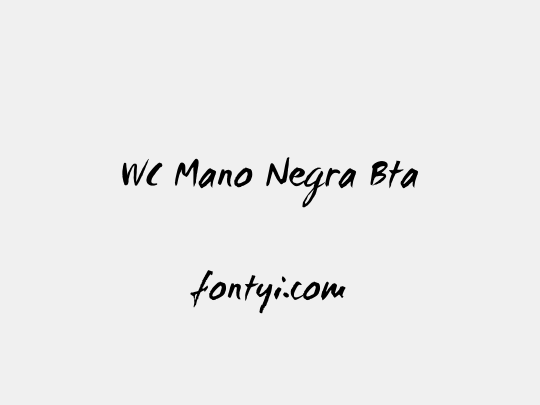 WC Mano Negra Bta