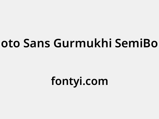 Noto Sans Gurmukhi SemiBold