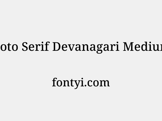 Noto Serif Devanagari Medium