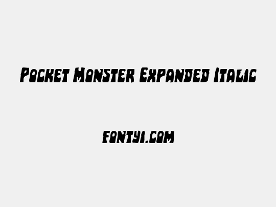 Pocket Monster Expanded Italic