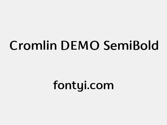Cromlin DEMO SemiBold