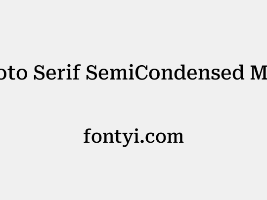 Roboto Serif SemiCondensed Medium