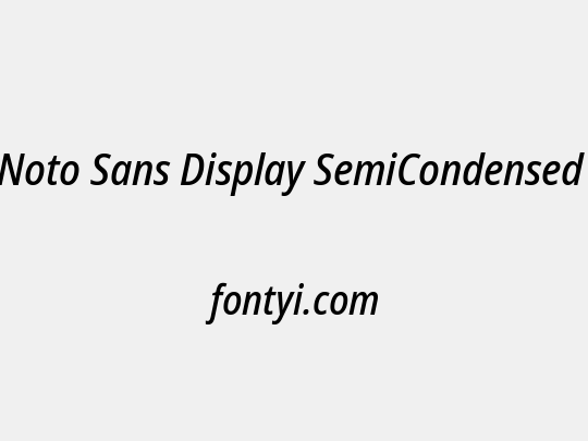 Noto Sans Display SemiCondensed Medium