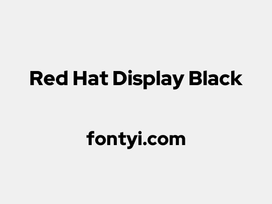 Red Hat Display Black