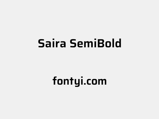 Saira SemiBold