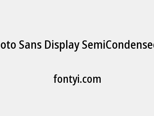 Noto Sans Display SemiCondensed Medium