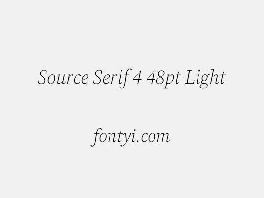 Source Serif 4 48pt Light