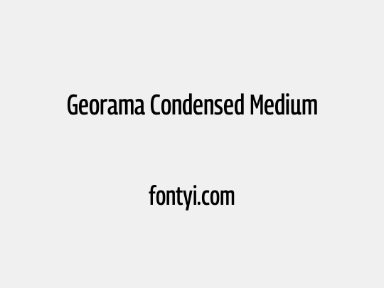 Georama Condensed Medium