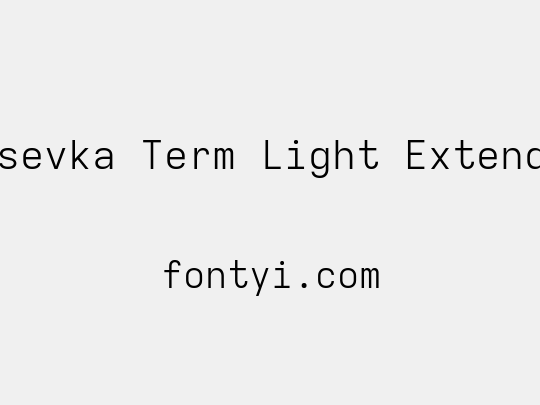 Iosevka Term Light Extended