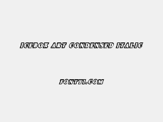 Icebox Art Condensed Italic