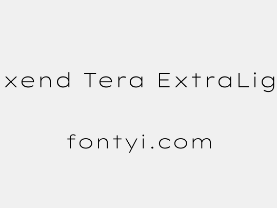 Lexend Tera ExtraLight