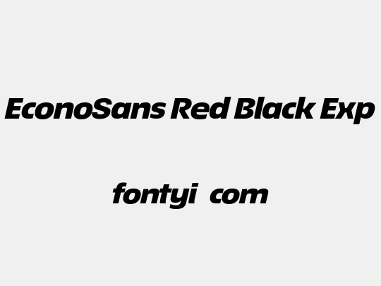EconoSans Red Black Exp