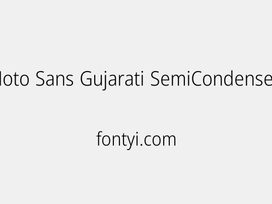 Noto Sans Gujarati SemiCondensed Light