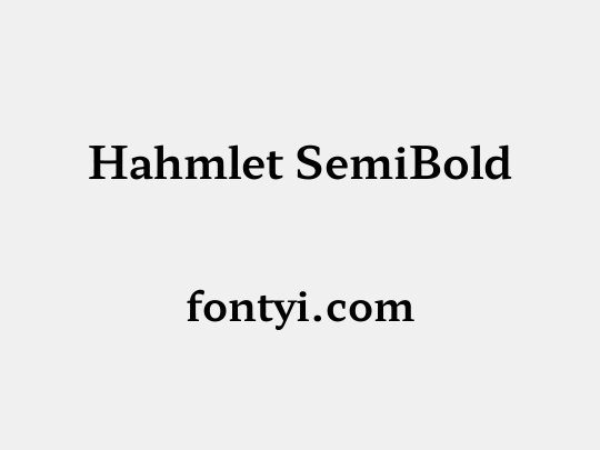 Hahmlet SemiBold