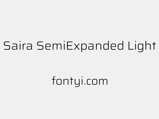Saira SemiExpanded Light