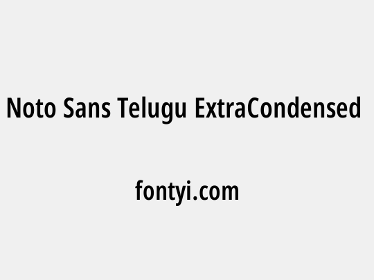Noto Sans Telugu ExtraCondensed SemiBold