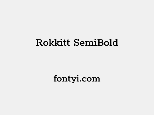 Rokkitt SemiBold