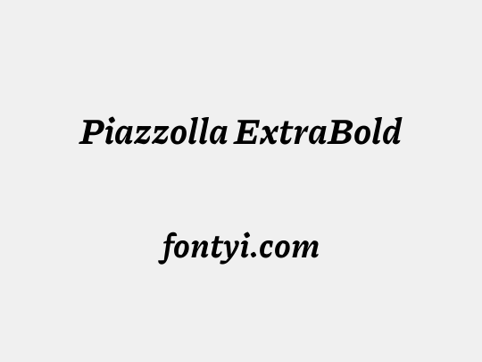 Piazzolla ExtraBold