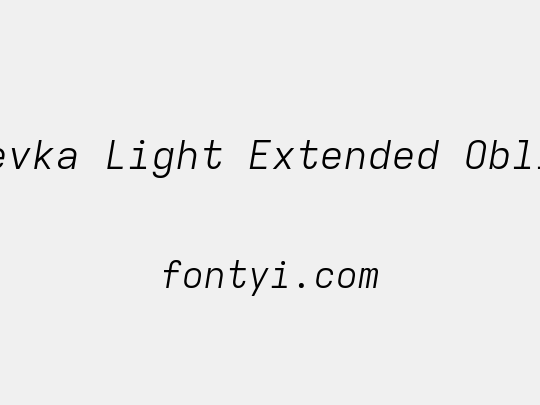 Iosevka Light Extended Oblique