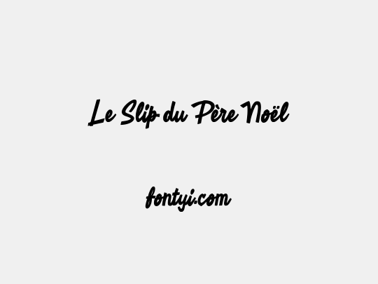 Le Slip du Père Noël