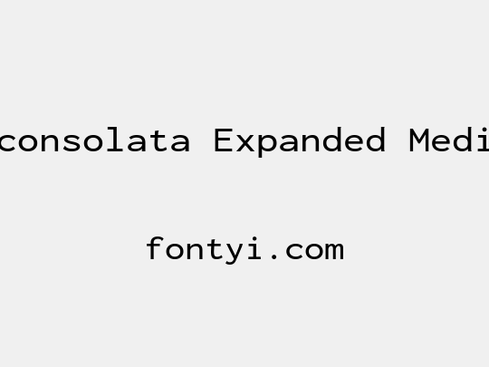Inconsolata Expanded Medium