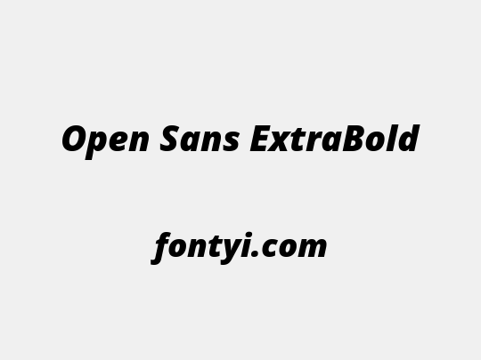 Open Sans ExtraBold
