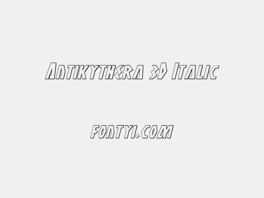 Antikythera 3D Italic