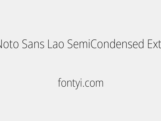 Noto Sans Lao SemiCondensed ExtraLight