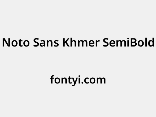 Noto Sans Khmer SemiBold