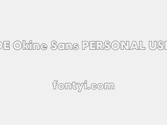 MADE Okine Sans PERSONAL USE Black Outline