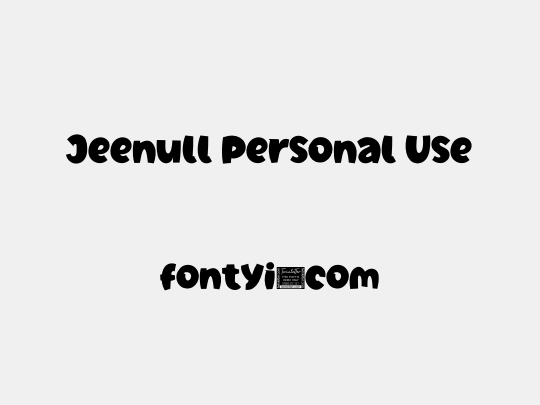Jeenull Personal Use