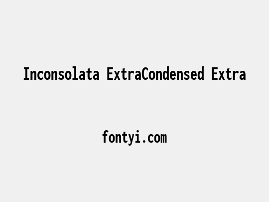 Inconsolata ExtraCondensed ExtraBold