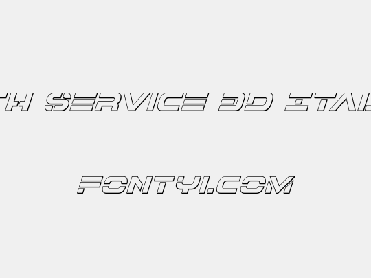 7th Service 3D Italic