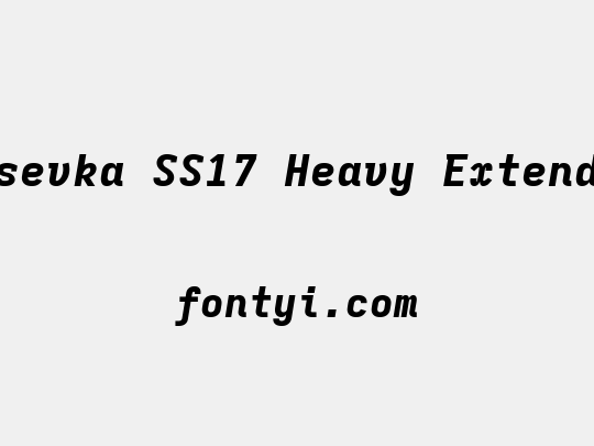 Iosevka SS17 Heavy Extended
