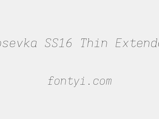 Iosevka SS16 Thin Extended
