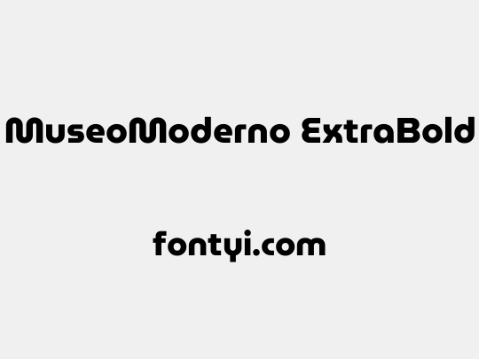 MuseoModerno ExtraBold