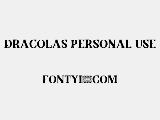 Dracolas Personal Use