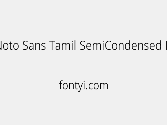 Noto Sans Tamil SemiCondensed Light