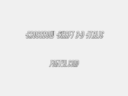 Crossbow Shaft 3D Italic