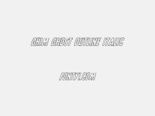 Grim Ghost Outline Italic